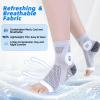 6 Pairs Neuropathy Socks for Women and Men, Nano Soothe Relief Compression Socks Toeless Compression Socks Ankle Compression Sleeve for Arch Support, Plantar Fasciitis Foot Swelling(Gray, L) view 3