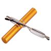 CUIFENGX Presbyopic glasses metal frame ultra-thin men's and women's portable mini reading glasses with box(Strength 1.00,F-red) view 3