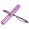 CUIFENGX Presbyopic glasses metal frame ultra-thin men's and women's portable mini reading glasses with box(Strength 1.00,F-red) view 4