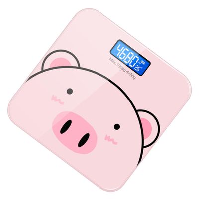 Glass Cartoon LCD Tempered Scale USB Weight Digital Charging Display