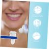 Mikinona 2pcs Dual Head Denture Cleaning Brushes with Large Multi Tufted and Angle Trimmed Heads for False Teeth Care Firm Nylon Bristles White Blue view 4