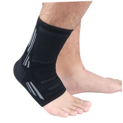 FRCOLOR Breathable Ankle Support Sleeve Xl Black Grey Reinforced Sprain Protection Brace for Men Women Sweat Absorbing Sports Ankle Guard Comfortable Durable for Running Basketball Tennis