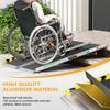YONUNYE Portable Wheelchair Ramp 3FT, Aluminum Foldable Handicap Ramp, Weight Capacity 600 LBS,Ramps for Steps with Safety Latch Anti-Slip Threshold Ramp. view 2