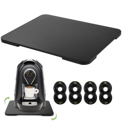 360 Appliance Rolling Tray, Wood Slider for Kitchen Use, Wooden Base with Swiveling Wheels & Easy Grip Handles, for Coffee Makers and Air Fryers