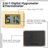 2-in-1 Temperature and Humidity Detector, Mini Hygrometer Thermometer, Digital Sensor with 2% Rh, 32-99% Humidity Range for Incubators, Humidors, and More view 2