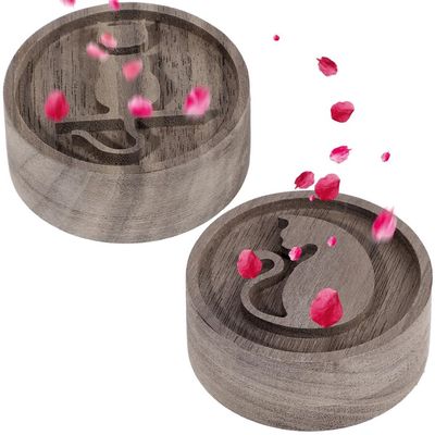 2 Pcs Walnut Wood Essential Oil Diffuser, Aromatherapy Desktop Air Freshener For Yoga, Home, Office, Car, Spa