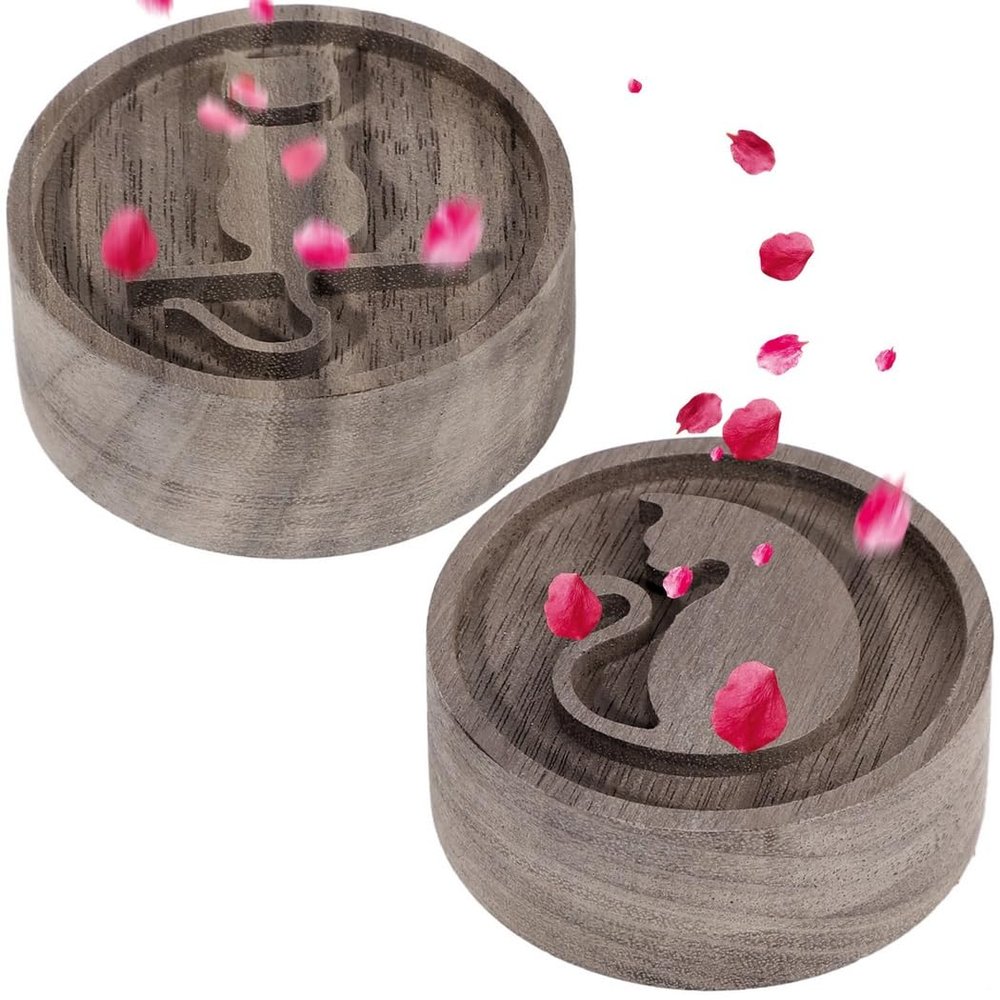 2 Pcs Walnut Wood Essential Oil Diffuser, Aromatherapy Desktop Air Freshener For Yoga, Home, Office, Car, Spa