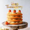 10 Pcs Happy Thanksgiving Cake Topper Fall Theme Cake Decoration Acrylic Gold Cupcake Topper Cake Picks Desserts Decor for Thanksgiving Day Autumn Wedding Birthday Party Supplies view 4