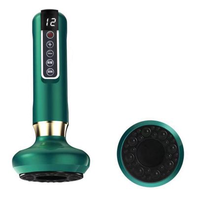 SHJBJRJ Multi-Function Vacuum Comfort DeviceAdjustable SuctionRed Comfort LightRechargeable Design with 4 Attachments (Green, Type C)