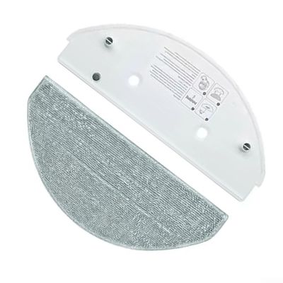 1/2 pcs Vacuum Mop Pads and Bracket, Mop Replacement Attachment, for Roomba Combo-Essential RVG-Y1 Y0112 Y0140 Y0110 Enhanced Floor Cleaning Microfiber Material Easy-Install Replacement Set(1)