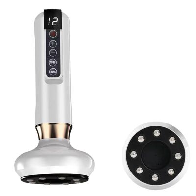 SHJBJRJ Multi-Function Vacuum Comfort DeviceAdjustable SuctionRed Comfort LightRechargeable Design with 4 Attachments (White, Type C)