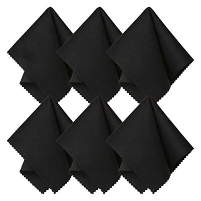 20pcs Black Microfiber Sunglasses Eyeglasses Cleaning Cloth 13 * 13cm Glasses Eyewear Clean Lens Cloth