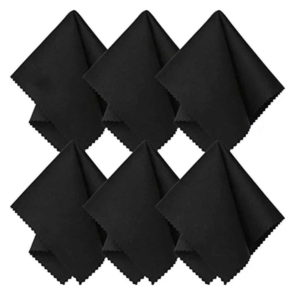 20pcs Black Microfiber Sunglasses Eyeglasses Cleaning Cloth 13 * 13cm Glasses Eyewear Clean Lens Cloth