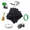 20pcs Black Microfiber Sunglasses Eyeglasses Cleaning Cloth 13 * 13cm Glasses Eyewear Clean Lens Cloth view 4