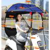 ZHDLdpUS Electric Motorcycle Sunshade Cover - Transparent Canopy for Mobility Scooter Sun Rain Wind Protection Univer view 4