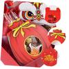 LOEFLIFA Chinese Year Candy Box with Festive Lion Shaped Paper Boxes Includes Opp Bags and Twisting Ties Vibrant Festival Gift Packaging for Party Treats and Homemade Sweets view 4