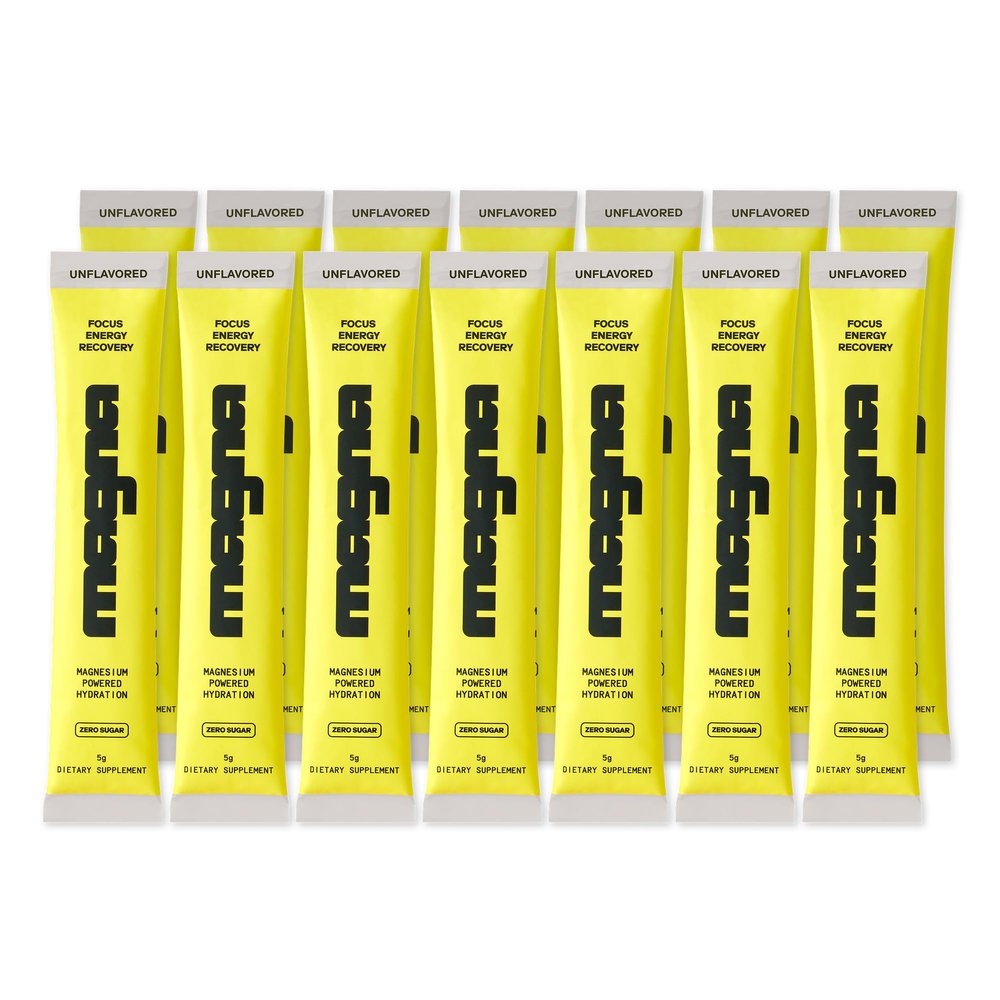 MAGNA Electrolytes Powder Drink Mix for Hydration, Energy & Focus Support with Magnesium L Threonate (14 Servings, Pure)
