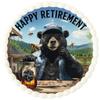 Funny Moonshine Bear Cake Topper Rustic Party Decoration with Cool Bear, Bees & Backyard Vibes for Birthdays & BBQs (Fits 6 Inch round cake or larger) view 4