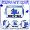 Yeyeplum 12 Pcs Cheer Snack Bags for Team Gifts Goodie Snack Bags PVC Waterproof Clear Pouch with Zipper for Cheer Team Gifts Cheerleader Party Favors view 2