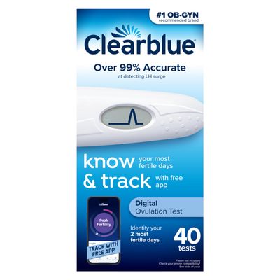 Clearblue Ovulation Test with Clear Digital Results, Over 99% Accurate at Detecting LH Surge, 40 Ct