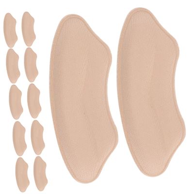 Invisible Heel Pads 6 Pairs Beige Foam Inserts for Shoes