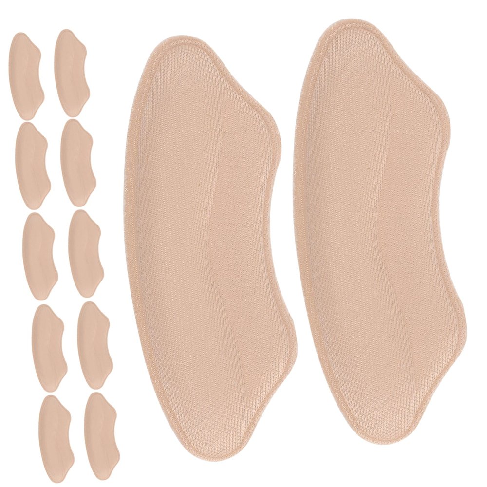 Invisible Heel Pads 6 Pairs Beige Foam Inserts for Shoes