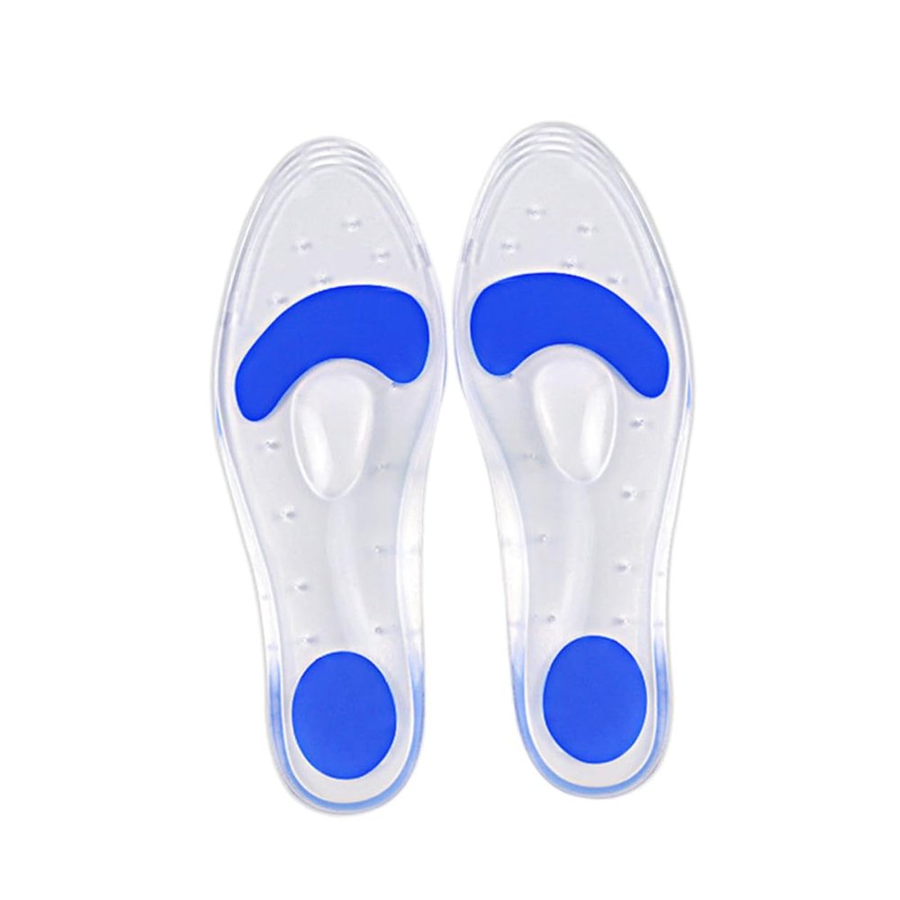 BELLIFFY Silicone Arch Pads Insoles for Sports Shoes Foot Absorbing Shock and Relieving Pressure for Men Women Athletic Activities