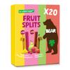 BEAR Real Fruit Snack Splits - Gluten Free, Vegan, and Non-GMO - Variety Pack (Apple/Strawberry, Raspberry/Pineapple) Healthy School And Lunch Snacks For Kids And Adults, 0.7 Ounce (Pack of 20) view 1