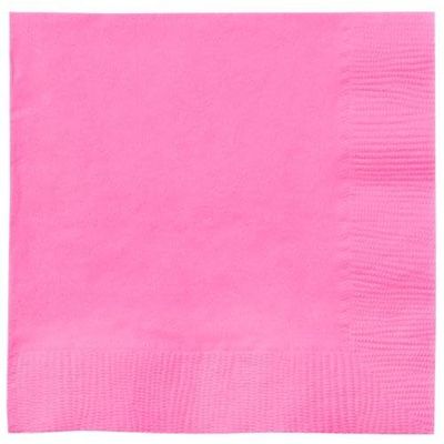 2 Ply Hot Pink Lunch Paper Napkins Disposable, Soft and Absorbent Napkins for Parties, Events, Catering, Lunches, and Everyday Use (20)