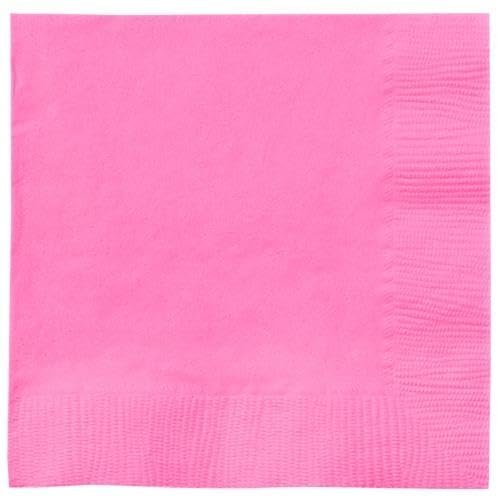 2 Ply Hot Pink Lunch Paper Napkins Disposable, Soft and Absorbent Napkins for Parties, Events, Catering, Lunches, and Everyday Use (20)