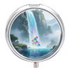 Nutritional Supplement Box Magic Waterfall Printed Daily Portion Box Portable Three Compartments Suitable for Travel and Commuting view 1