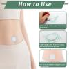 40PCS Self-Adhesive Castor Oil Pack Wraps for Belly Button, PU Waterproof Cover Patch with Cotton Pad, Disposable & Highly Absorbent (7x7cm, Oil Not Included) view 4