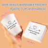 100 Custom Disposable Cups,Personalized Frosted Plastic Reusable Party Cups,Customized Party Modern Wedding Bridal Shower cups,printed with your corporate logo or any other image you want (7oz) view 3