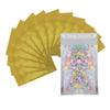 4CP 3.3''x5.1'' Mylar Bags Resealable Packaging, Matte Clear Front, Smell Proof Flat Bags for Food Storage, Waterproof Sealable Foil Pouch for Small Business, Jewelry Bags 100 Pack, Gold view 1