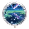 Nutritional Supplement Box Aurora Grassland Lakes Printed Daily Portion Box Portable Three Compartments Suitable for Travel and Commuting view 1