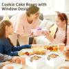 50 Mini Bakery Boxes with Clear Window, 6 X 6 X 3 Inches, Perfect for Pastries, Cakes, and Mini Treats view 2