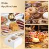 50 Mini Bakery Boxes with Clear Window, 6 X 6 X 3 Inches, Perfect for Pastries, Cakes, and Mini Treats view 3