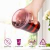 100 Sets 16oz Disposable Stemless Plastic Cups with Strawless Sip Lids, Clear PET Coffee Cups for Iced Coffee, Smoothies, Cold Drinks, Halloween, Christmas, Party and Drink Shop Supplies (Pink (16oz)) view 3