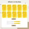 12 Reusable Microfiber Mop Pads with 2 Handles, Chenille, Yellow and White, Ideal for Hardwood & Tile Floor Cleaning view 3