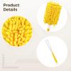 12 Reusable Microfiber Mop Pads with 2 Handles, Chenille, Yellow and White, Ideal for Hardwood & Tile Floor Cleaning view 4