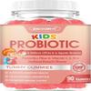 Kids Probiotic-Fiber Gummies, Probiotics-Fiber Gummies for Kids with 5 Billion CFUs & Prebiotics for Digestive Health, with Vitamin C and Zinc for Immune Support, 45 Servings, Natural Peach Flavor view 1