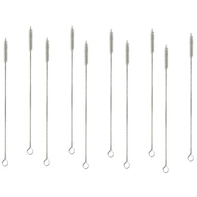 10 Pack Straw Cleaner Brush, Reusable Metal Handles Straw Cleaner Brush Extra Long for Stanley Mug 40, 30, 20 oz, 10mm Wide Straw Cleaner Brush for Sippy Cup, Water Bottle and Tubes