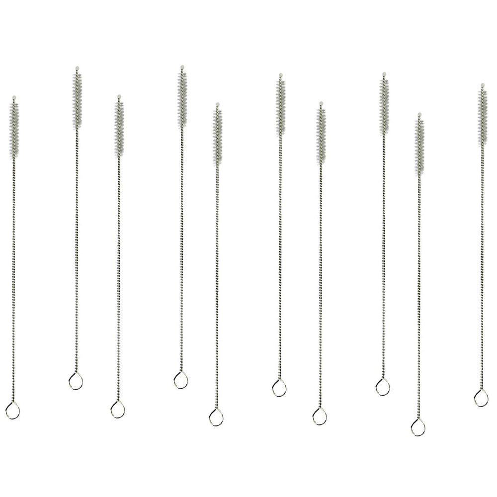 10 Pack Straw Cleaner Brush, Reusable Metal Handles Straw Cleaner Brush Extra Long for Stanley Mug 40, 30, 20 oz, 10mm Wide Straw Cleaner Brush for Sippy Cup, Water Bottle and Tubes