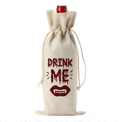 Halloween Wine Bag Halloween Wine Gift Bags for Women Drink Me Decor Party Supplies Decorations for Wine Lovers Women Men Friend A17