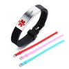 4 Packs Autism Medical Alert ID Bracelets Set,Sos Emergency Medic Info Wristband for Diabetes,Allergies,Epilepsy,Heart Conditions with 3 More Silicone Belt Bands view 1