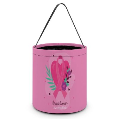 Breast Cancer Awareness Month Halloween Bucket Trick Or Treat Bags Candy Basket Party Supplies Festive Decorations
