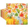 40 Pack Fall Thanksgiving Paper Napkins - 13 x 13 Inches 2-Ply Disposable Pumpkin and Autumn Leaves Luncheon Napkins for Thanksgiving Dinner, Cocktail Party Table Decor view 1