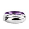 Beautiful Butterfly Pill Box for Pocket or Purse, 3 Compartment Small Pill Case, Portable Travel Pill Organizer Daily Pill Container with Mirror Metal Medicine Case Unique Gift view 3