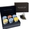 Tea Bento Box by Tea with Tae (Caffeine Free) - Luxury Tea Gift Box for all occasions - 6 Premium Blends, 30 Biodegradable, Plant-Based Pyramid Bags (90 Cups) - Eco-Friendly Gift view 1