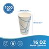 1000 Count Disposable Paper Cold Drink Cups, 16oz White&Blue Cups - Ideal for Iced Coffee, Soda, Juice - Not for Hot Liquids, Leak-Resistant, Perfect for Parties, Picnics, BBQs & Large Gatherings view 2